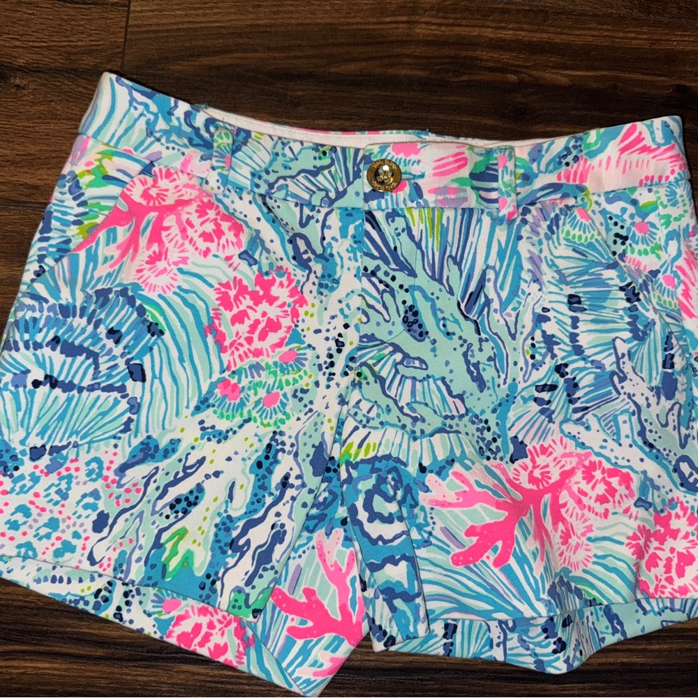 Vibrant Blue and Pink Women's Shorts